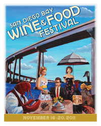 San Diego Bay Wine and Food Festival Official Festival Poster Image